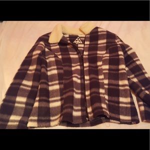 Plaid fleece jacket size medium